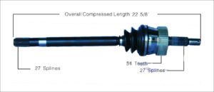 Left Axle w/o ABS