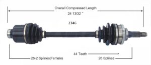 Right Axle w/ ABS