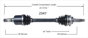 Left Axle w/ ABS