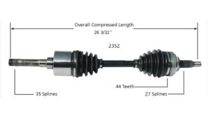 Left Axle w/o ABS