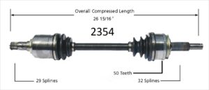 Left Axle w/o ABS