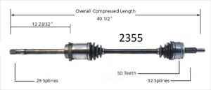 Right Axle w/o ABS