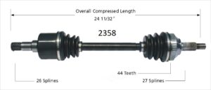 Left Axle w/o ABS