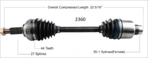 Right Axle w/ ABS
