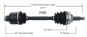 Left Axle w/ ABS