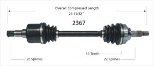 Left Axle w/ ABS