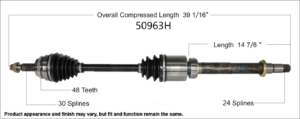 2009 to 2016 Toyota Venza CV axle.