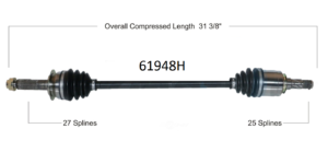Left or Right Rear Axle