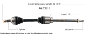 2013 to 2016 Nissan Altima CV axle.