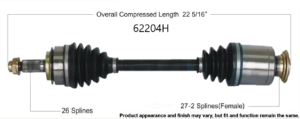 2014 and 2015 Honda Civic CV axle.