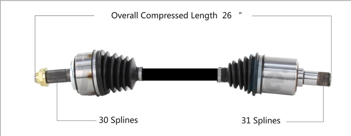 2016 – 2017 ACURA RDX FRONT DRIVER SIDE CV AXLE – Phoenix Rack and