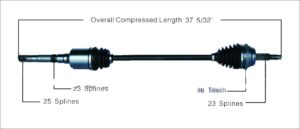 Right Axle w/o ABS