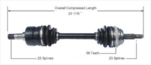 Left Axle w/ ABS