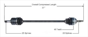 Right Axle w/o ABS