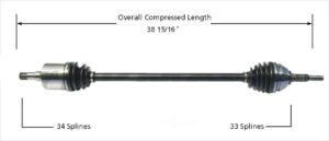 Right Axle w/ ABS