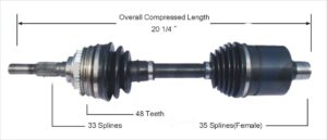 Left Axle w/ ABS