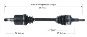 Right Axle w/ ABS
