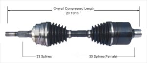 Left Axle w/ ABS