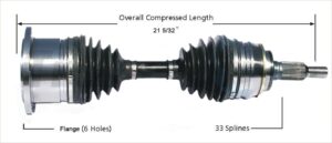 Left or Right Axle w/o ABS