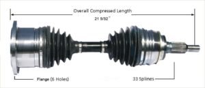 Left or Right Axle w/ ABS