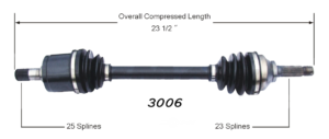 1976 - 1980 HONDA ACCORD PASSENGER SIDE CV AXLE