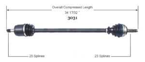 1984 - 1987 HONDA CIVIC CRX DRIVER SIDE CV AXLE