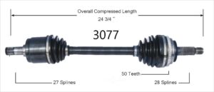 Right Axle w/o ABS