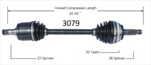 Right Axle w/ ABS