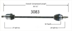 Left Axle w/o ABS