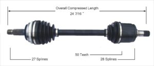 Right Axle w/o ABS