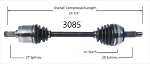 Left Axle w/o ABS