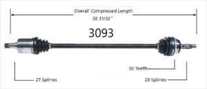 Left Axle w/o ABS