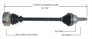 Right Axle w/ ABS
