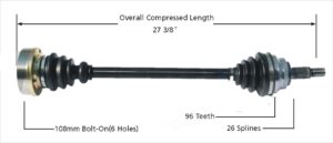 Left Axle w/ ABS