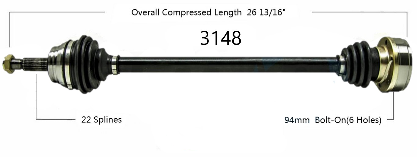 3148 A smooth driving Audi starts with remanufactured axles.
