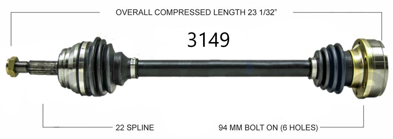 3149 Right Axle