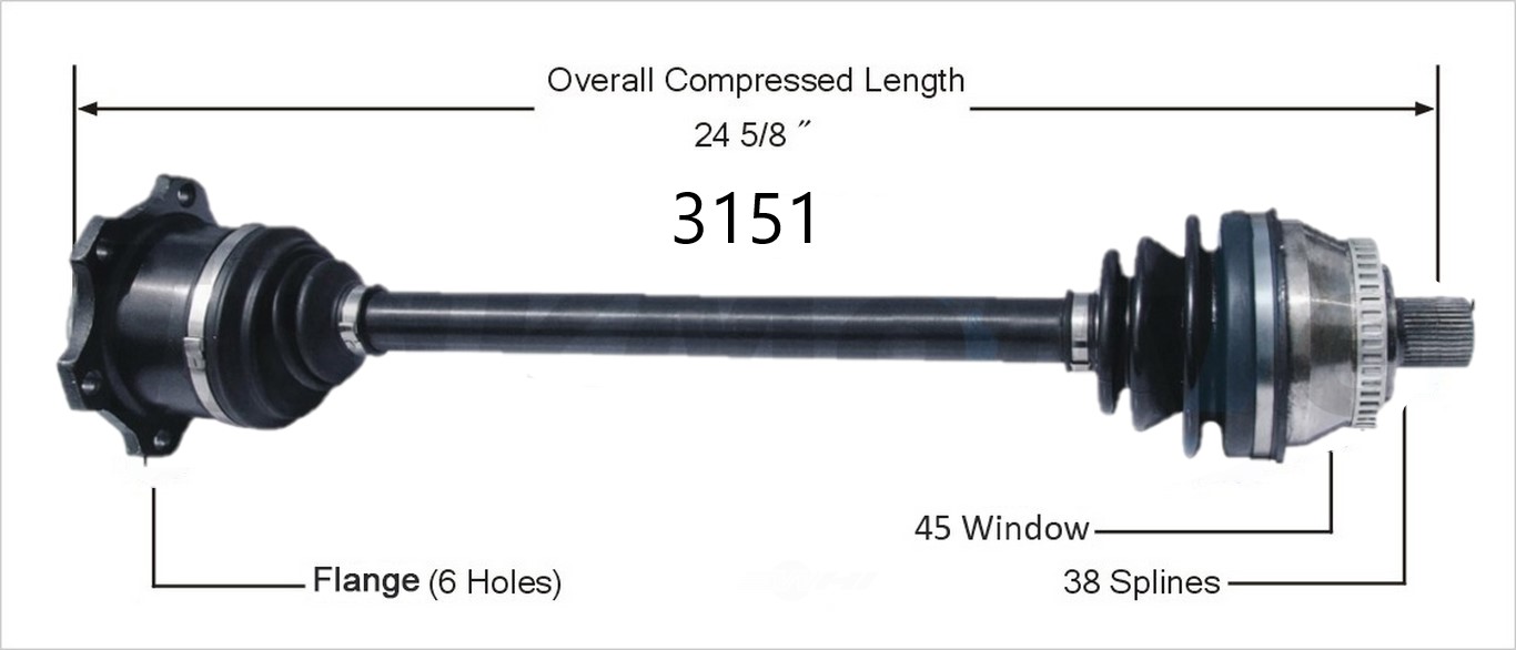 3151 Right Axle