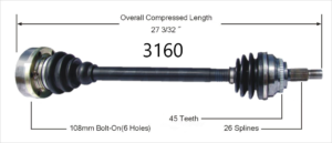 We can rebuild you Audi 100 CV axle.