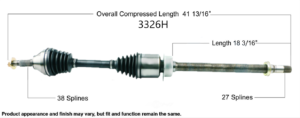 2014 and 2015 Ford Flex CV axle.