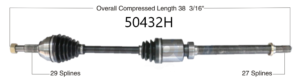 We have new CV axles for Nissan Altimas.