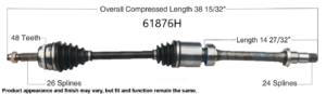 A CV axle for Toyota Camry.