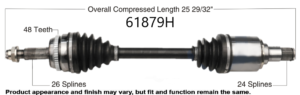 Toyota Camry CV axles rebuilt like new.