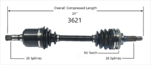 Left Axle w/o ABS