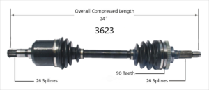 Left Axle w/ ABS