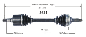 Left Axle w/ ABS
