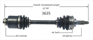 Right Axle w/ ABS