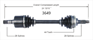Left Axle w/o ABS
