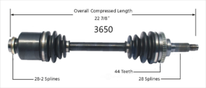 Right Axle w/o ABS