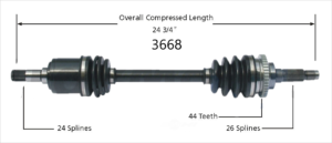 Left Axle w/ ABS