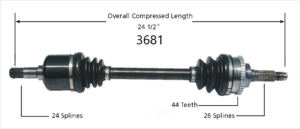 Left Axle w/o ABS